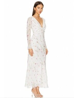 NWT LoveShackFancy Dalia Pink Floral Maxi Dress